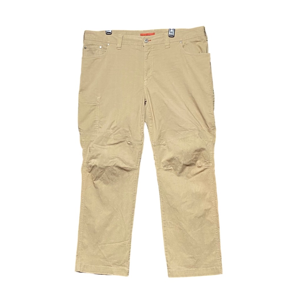 LL Bean Mens Multisport Pants Khaki Cotton Nylon Stretch 40x29 Articulated Knee